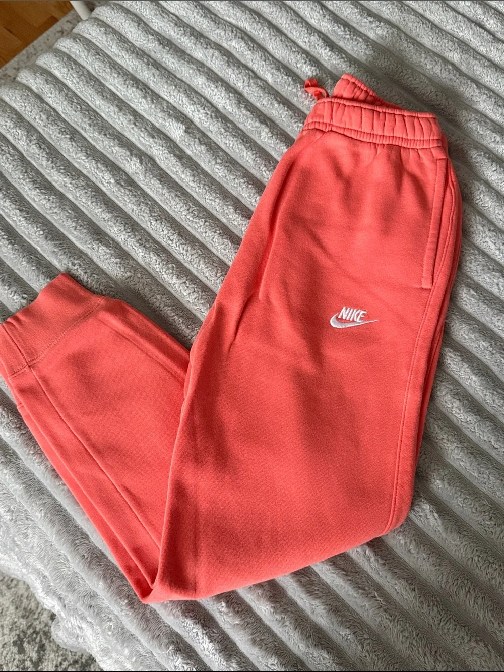 Nike Coral Track Joggers with White Logo